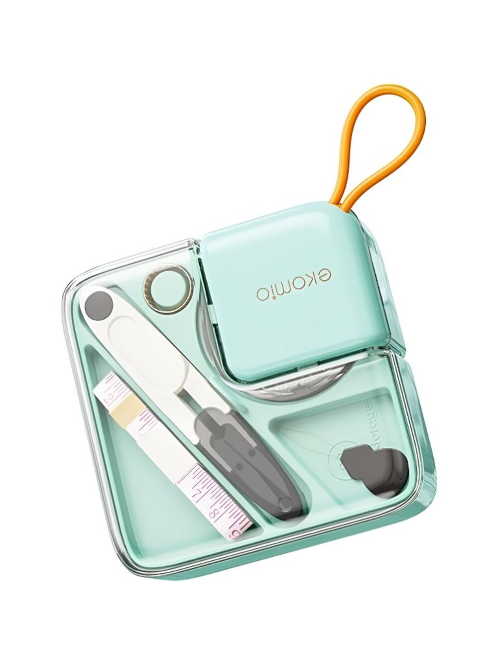 Small Travel Mini Sewing Kit with Case for Adult, Beginner- Light Green